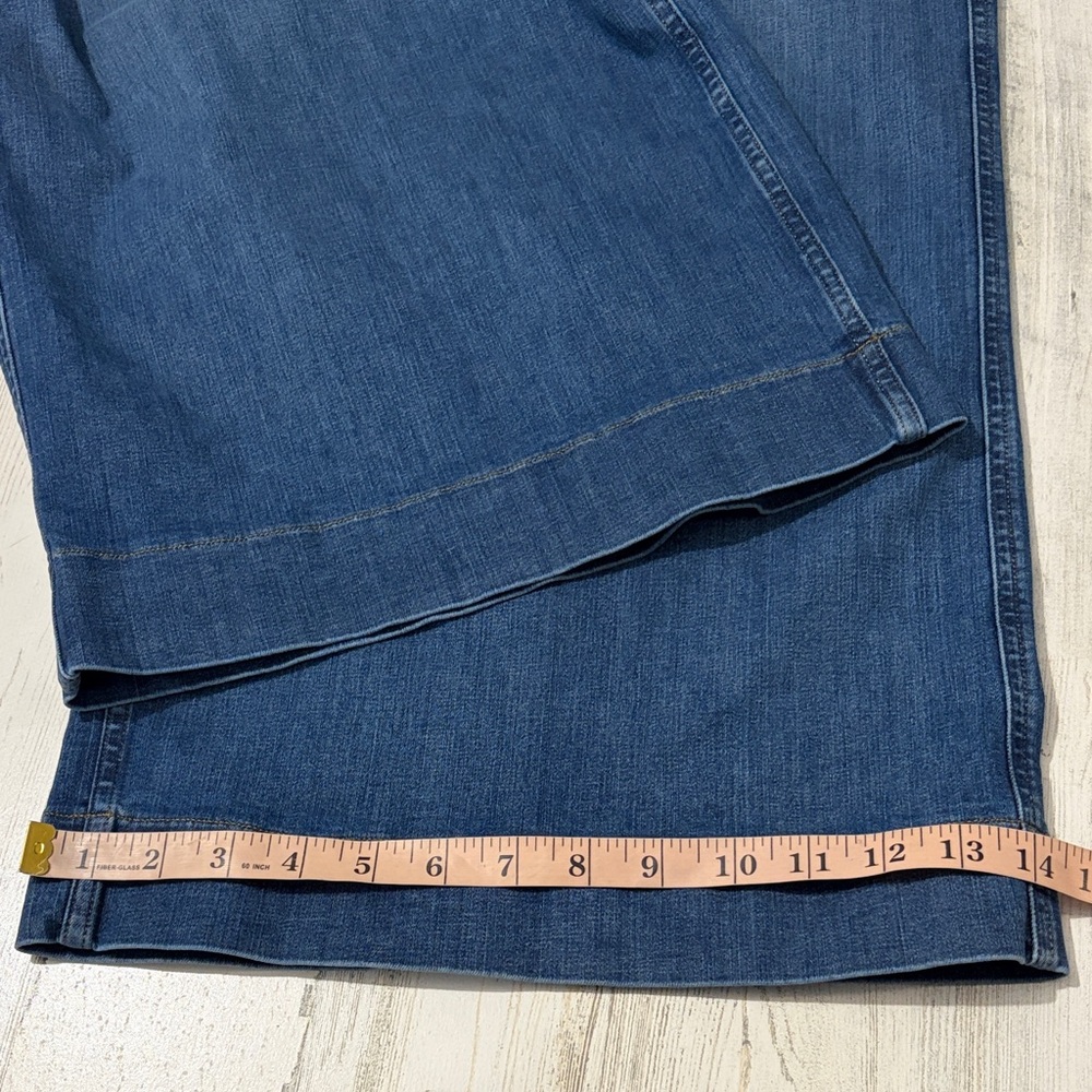SPANX Every wear Cropped Wide Leg Denim Jeans With Patch Pockets Size 3X - Picture 11 of 12